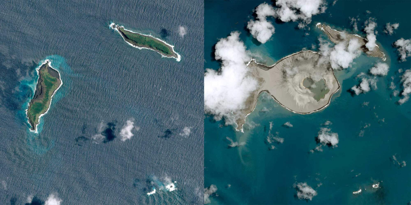 Illustration for article titled Our First Glimpse Of Earth's Brand New South Pacific Island